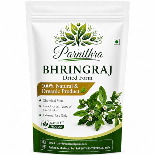 Image of Organic Raw Bhringraj Leaves 300g | Eclipta Alba Dry Leaves for Hair Growth, Hair Fall Control & Scalp Care | Ayurvedic Herbal Hair Care, Skin Nourishment | 100% Pure Natural, Raw Form