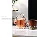 No Scalding Tea Infuser Bottle - 7oz Glass Tumbler, Glass Travel Tea Mug Cup for Loose Leaf Tea, Fruit and Cold Brew Coffee (7oz/200ml/Wood)