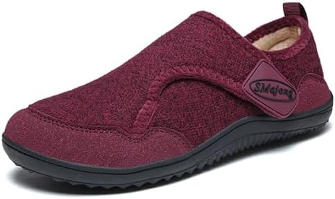SMajong Herren Damen Winter Hausschuhe Warme Bequem Pantoffeln Rutschfest Leichte Schuhe Filz Geschlossene Slippers Indoor Outdoor Gr.36-46 EU
