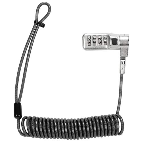 Image of Targus DEFCON 3-in-1 Lock, Resettable Coiled Combination Retail Lock for Laptop Computer and Desktop Security Cable (ASP86CCLGL)