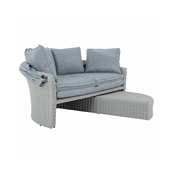 WXYQY Sun Lounger Day Bed Rattan Garden Furniture 2 Seat Sofa With Canopy rattan garden furniture - Image 7