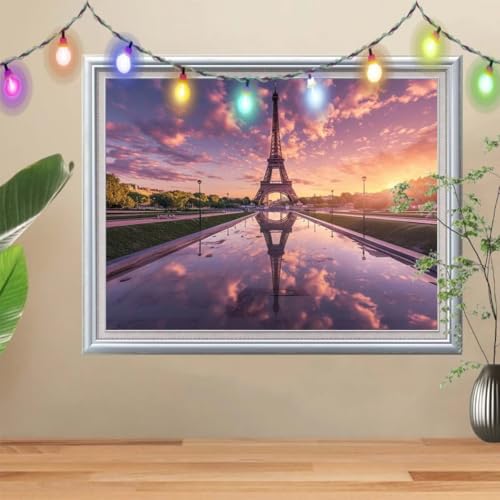 Kit diamond painting Tour Eiffel 5D à offrir en cadeau créatif pour adulte passionné