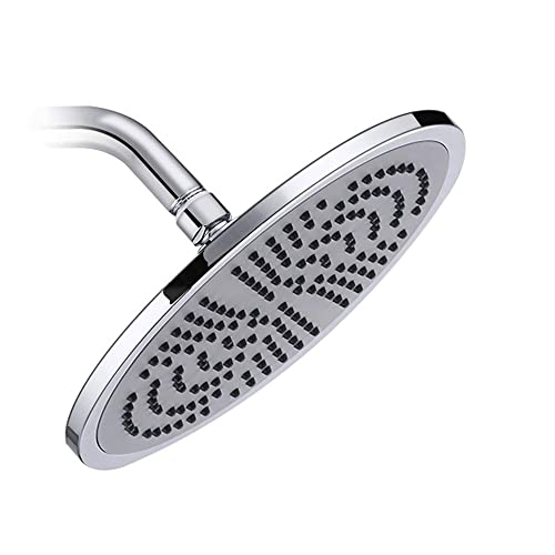 HTTGDGDH Docce Portatili, Soffione Doccia A Pioggia Ad Alta Pressione, Soffione Doccia A Pioggia Cromato da 9,5 Pollici A Lunga Portata, Angoli Regolabili, Ugelli in Silicone Anti
