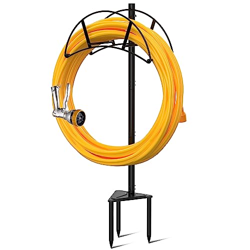 Suchek Metal Garden Hose Holder Stake, Freestanding,...