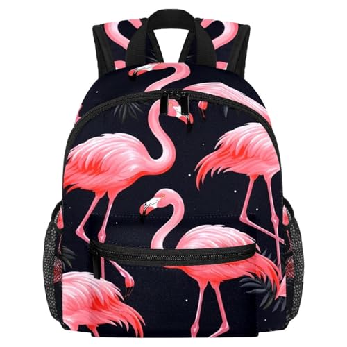 Sac à dos enfant motif flamant rose tropical pour fille et garçon multicolore