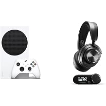 SteelSeries Xbox Series S 1TB SSD All Digital Gaming Console Robot White Arctis Nova Pro Wireless Xbox Gaming Headset Bundle