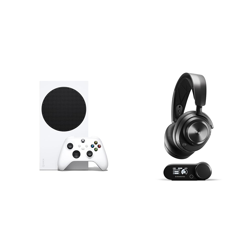 SteelSeries Xbox Series S 1TB SSD All Digital Gaming Console Robot White Arctis Nova Pro Wireless Xbox Gaming Headset Bundle