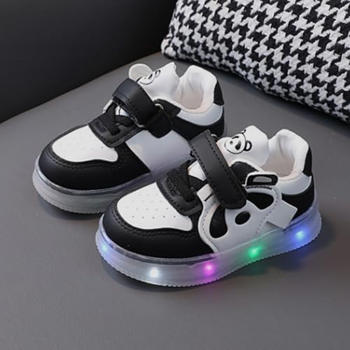 Toddler Infant Boys Girls Light Up Shoes Baby Kids Unisex Color Block Luminous Breathable Sneakers Top 102