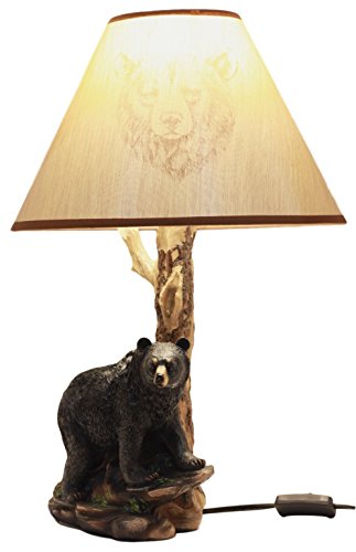 One-Day Sale: Up to 80% Off Ebros Gift Woodlands Rustic River Black Bear Desktop Table Lamp Statue Decor with Shade 20"H One-Day Sale: Up to 80% Off Ebros Gift Woodlands Rustic River Black Bear Desktop Table Lamp Statue Decor with Shade 20"H