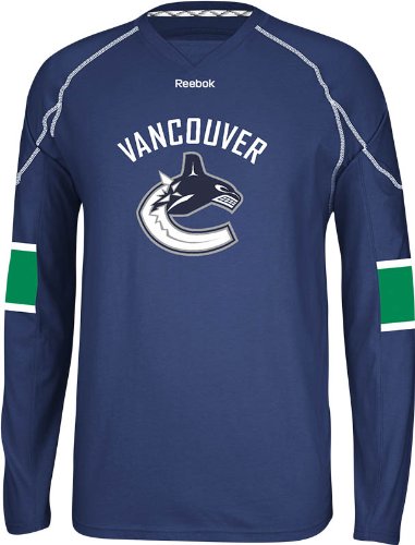 NHL Vancouver Canucks Men's Edge Long Sleeve Jersey Tee