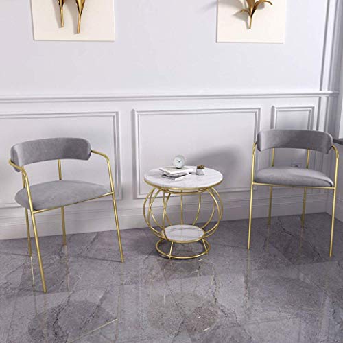 Table basse de table d'appoint en marbre 2 niveaux pour salon chic - 7