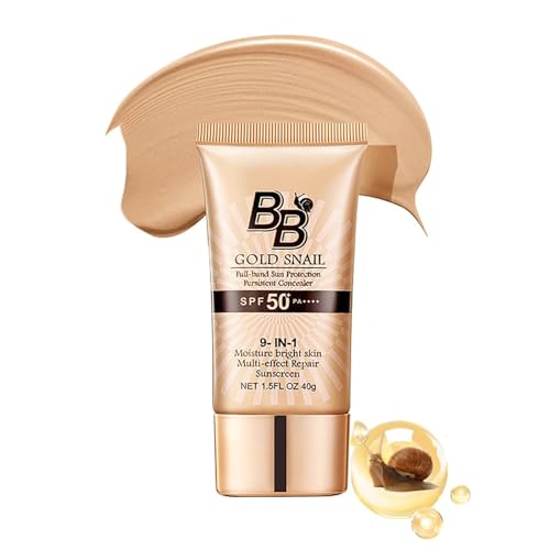 Crema BB con Protector Solar SPF 50+, Hidratante y Cubriente,Crema Facial Hidratante Alta Protección Solar, Unifica El Tono De La Piel, 40g (Color Natural)