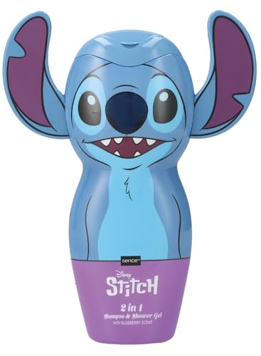 Disney Stitch 3D Shampoo und Duschgel Blaubeere (Blueberry) für Frauen Teenager Mädchen und als Geschenk für Kinder Vegan Sence Beauty (1 x 300ml)