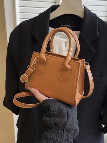 Bolsas transversais para mulheres, pequena e fofa, bolsa de ombro, carteira de telefone, bolsa casual, trabalho, viagem, bolsa de mão para compras, Caqui, Tendência