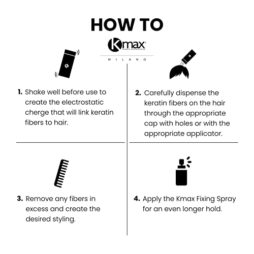 Kmax Concealing Hair Fibers - Fibre Cheratina per