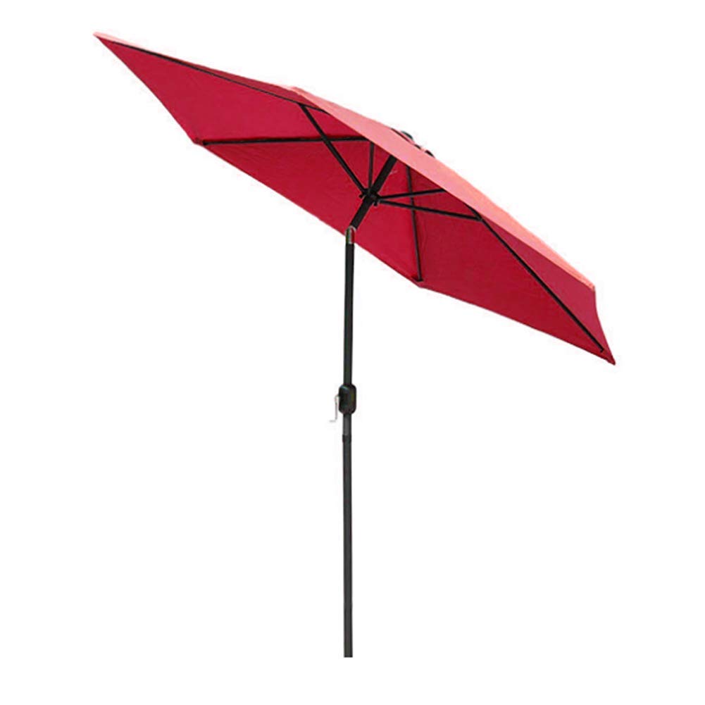 2,4 m/7,9 stopy parasol ogrodowy z baldachimem, składany, odporny na promieniowanie UV aluminiowy korbowy na balkon, taras, ogród, parasol zewnętrzny, osłona przeciwsłoneczna, dobry