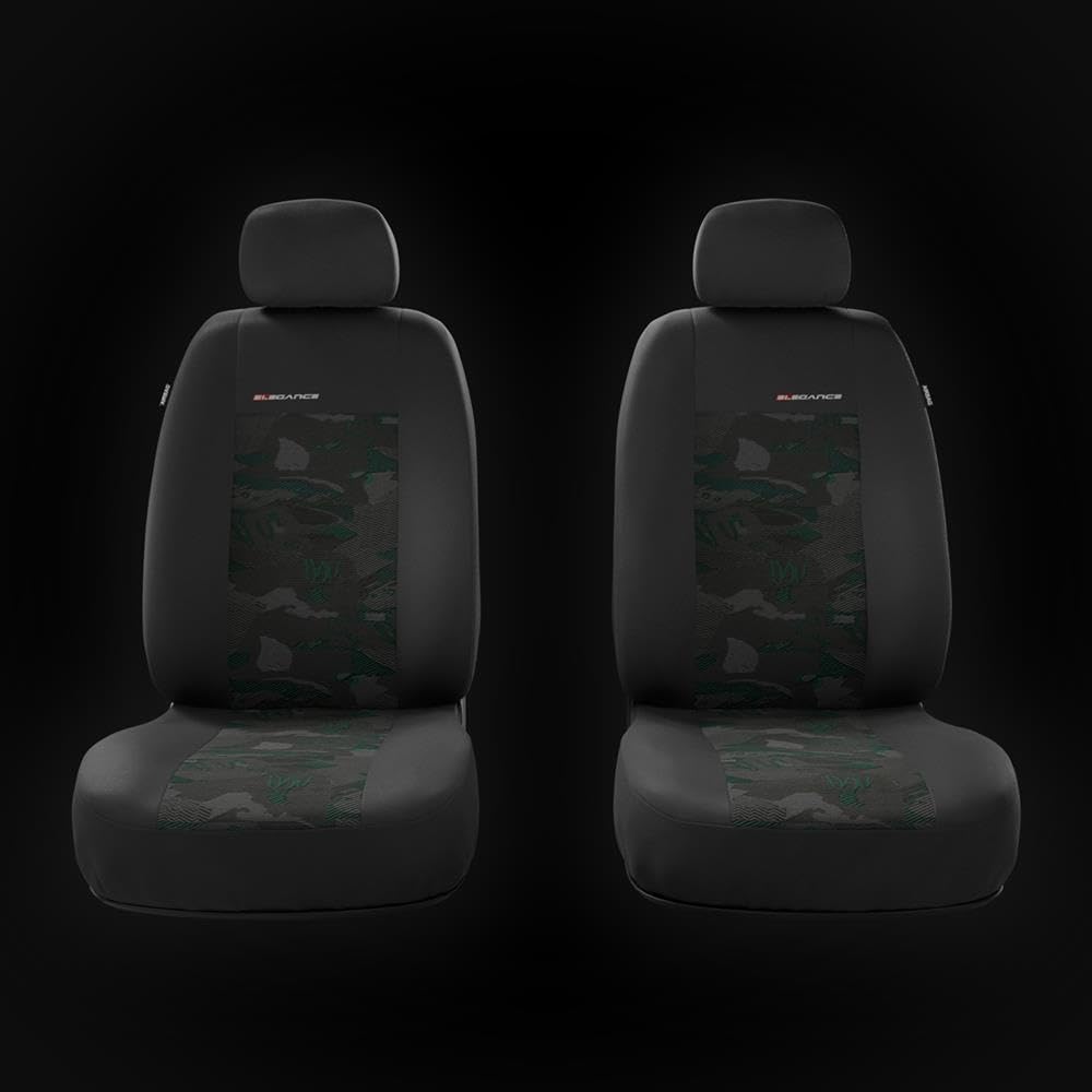 Coprisedili 923 In Pelle Trapuntata Per Mitsubishi L200 Barbarian – Set Anteriori Impermeabili (Conducente E Passeggero) – Nero