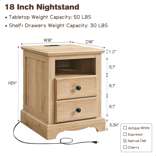 T4Tream Nightstand With Charging Station thumb #1