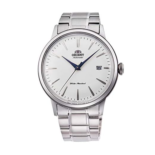 Orient Relógio analógico masculino automático com pulseira de aço inoxidável RA-AC0005S10B