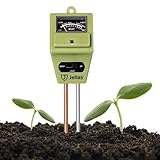 Jellas Soil Moisture Meter, 3-in-1 Soil pH Meter Moisture Sensor Sunlight pH Soil Test Kits for Home and Garden, Indoor/Outdoor Plants - Olive Green