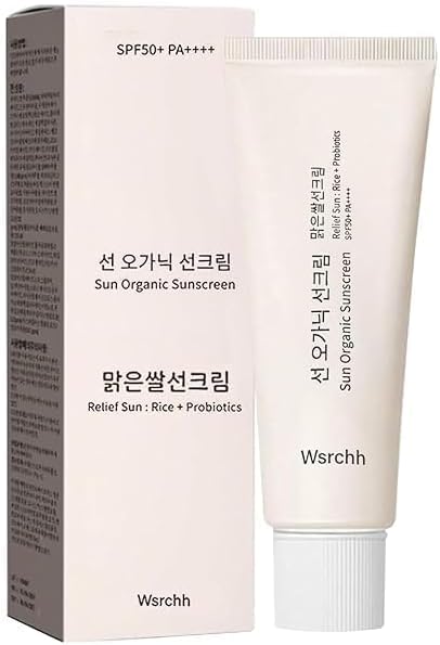 Relief Sun Organic Sunscreen SPF50+, PA++++ Rice and Probiotics | Korean Skin Care Solution for All Skin Types | Nourishing Skin Protection