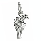 Zustand: Neu Pistole Revolver Charms Anhänger Sterling 925 Silber 1,7 g Prägung beldiamo