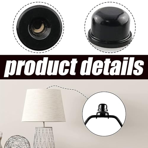 Image of 4 Pcs 1 /4-27 Solid Lamp Finials Caps, Lamp Shade Holder, Lamp Accessories, Lamp Decoration, Lamp Finial Knob, Black