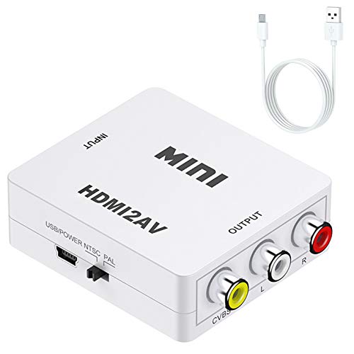 HDMI to RCA,HDMI to AV Converter,1080P HDMI to Composite Analog Audio
