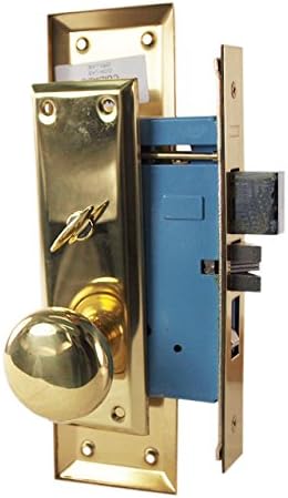 Marks Metro 71A/3 Polished Brass US3 Right Hand Mortise Entry Lockset Surface Mounted