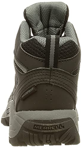 Merrell Oakcreek Mid Lace Wtrpf Hiking Boot, Black/Grey, 4 Us Unisex Big Kid #TOP2