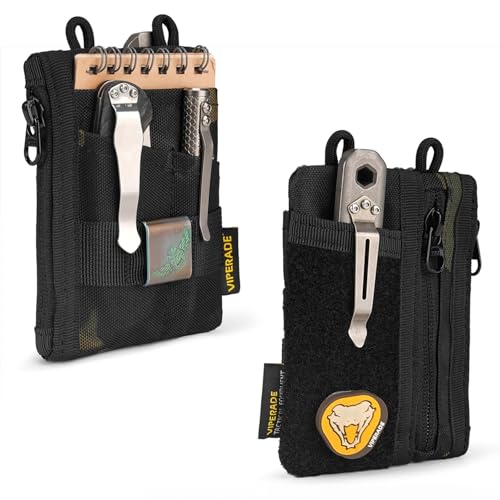 Image of VIPERADE VE18-S Small EDC Pouch, Mini EDC Pocket Organizer for Men, EDC Pocket Organizer Pouch, 3 Slots with 2 Zipper Pockets Multitool Pouch