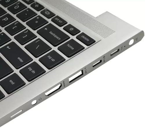 New Replacement for HP EliteBook 640 645 G10 Laptop Palmrest Upper Case Backlit Keyboard Assembly Part N45427-001 N45428-001 N45429-001 N40111-001 N40113-001 Silver (Backlit) by Wuntenphy - Used condition - Image 4