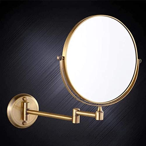 Support mural maquillage rétractable 8 pouces miroir pivotant 360° - 4