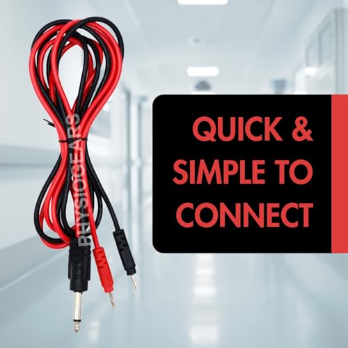 Image of Physiogears Physiotherapy Machine Accessories Tens Device Usage Therapy Wires (Tens Wire, Pack of 2)