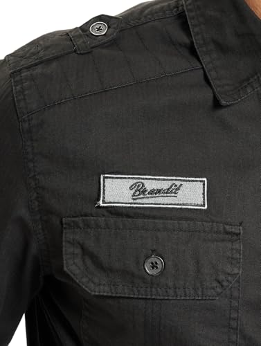 Brandit Luis Vintage Shirt Long Sleeve, Uomo, Black, Xxl - 6
