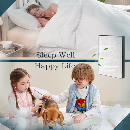 Image of KC-850U Filter for Sharp Air Purifier Part # FZ-C100HFU | Used for Living Room Bedroom | Capture Dust, Pet Dander - 2 Pack HEPA