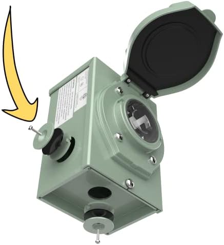 PRUSTE 50a Generator Inlet Box FEATURING: Easy-to-Use Knockouts! (PATENT PENDING) 50 Amp Generator Inlet Box, NEMA 3R SS2-50P plug, 220v outlet, 125/250v generator box, ETL listed, Weatherproof, Outdoor Use