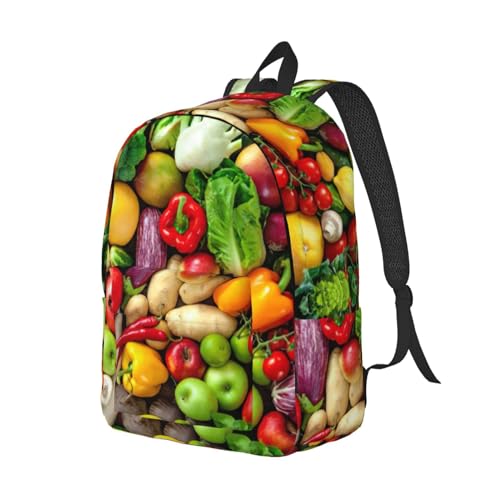 Mochila de mano para mujer con estampado de frutas bolsa de viaje y laptop funcional 2