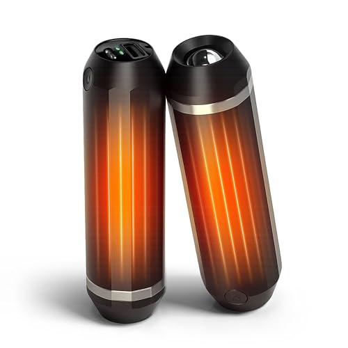 3 in 1 AI Hand Warmers Rechargeable 2 Pack, Magnetic Electric Hand Warmers,Flashlight Function, 10000mAh-3-Level Heat,Slim Pocket, Outdoors, Camping,Hunting, for Men and Women.