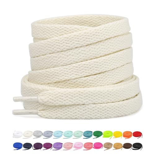 Image of Stepace [2 Pairs Flat Shoe Laces for Sneakers 30 inch-72 inch Length 26 Color Shoelaces