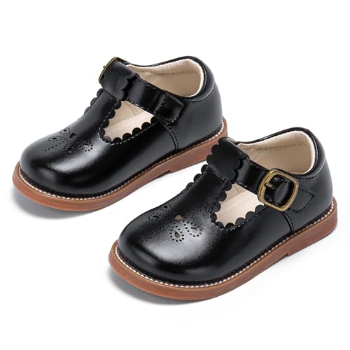 Image of PHIRAMIN Toddler Girl Mary Jane Dress Shoes-Little Girl School Uniform Shoes for Wedding Party