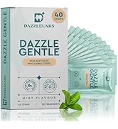 DazzleLabs Gentle Teeth Whitening Strips - 20 Treatment Kit | Mint Flavor | Gentle 6% Hydrogen Pe...
