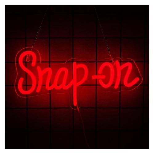 Decoración con luz de neón Letrero de neón con luz LED regulable con letras rojas y conexión a presión para alimentación por para USB