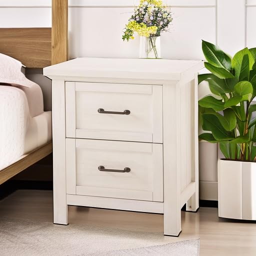 Amazon.com: Westwood Design Westfield Traditional Nightstand in Brushed  White Finish : Home & Kitchen