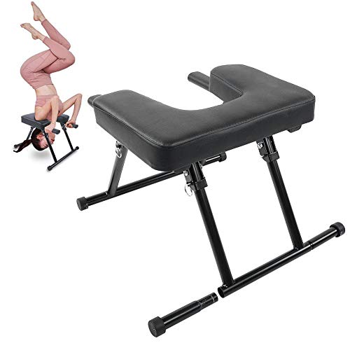 Brrnoo Yoga hoofdstand kruk, inklapbare inversiestoel multifunctionele fitness yoga hoofdstand stoel inversiebanken voor thuis fitness hoofdstandtraine - Image 4
