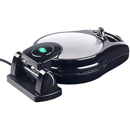 Rosenstein & Söhne Elektrische Waffeleisen: Wendbares Waffeleisen mit stufenloser Temperatur-Regelung, 875 Watt (mit Waffel-Backflächen, Backgerät für Waffel, Automat) – Bild 5
