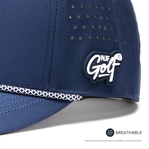 Image of Men's Golf Hat with Tee Holder & Magnetic Ball Marker | Breathable Performance Golfing Hat for Men | Water-Resistant Rope Golf Cap | Moisture-Wicking Snapback Golfing Hats