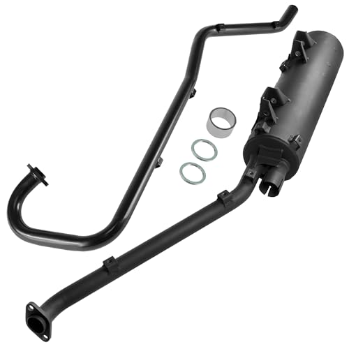 Caltric Exhaust Muffler and Pipe w/Gaskets Compatible with Kawasaki Brute