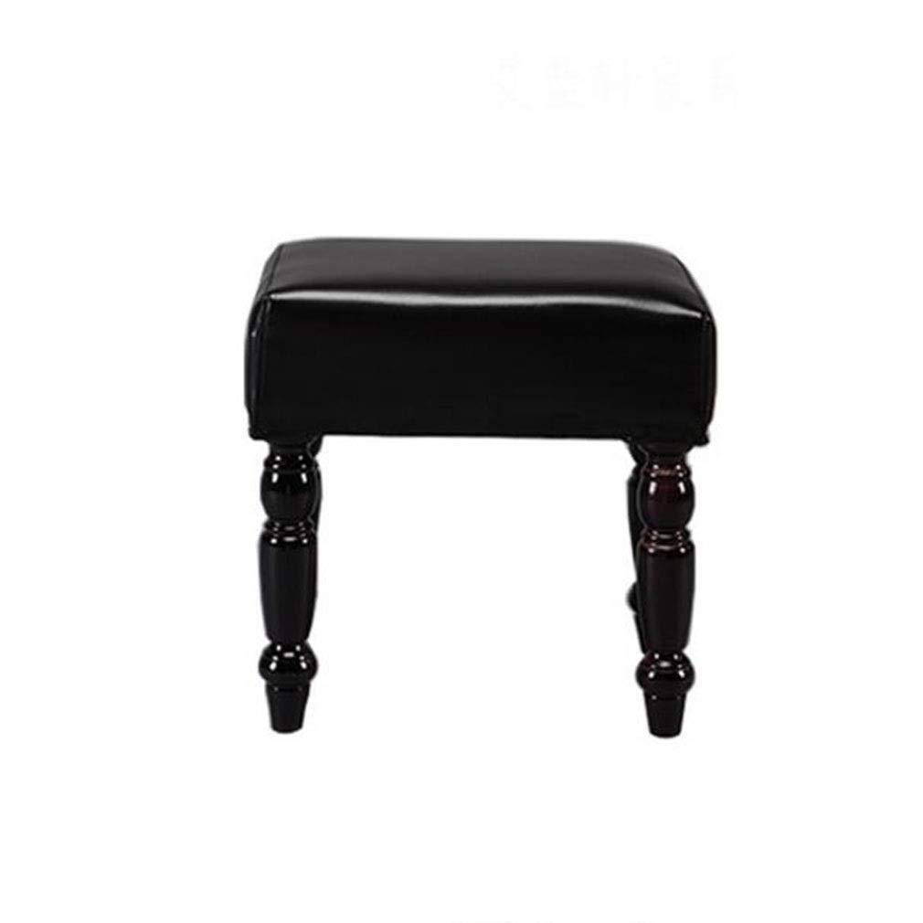 Banc rembourré gzz haut de gamme en cuir noir au design nordique