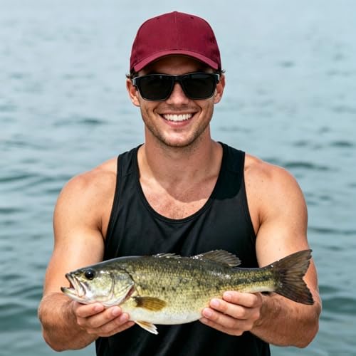 Image of Joopin Rectangle Sports Sunglasses Polarized UV Protection Shades for Men | Wrap Around Sun Glasses, Trendy Plastic Frame, TAC Lens, Safety, Driving, Running, Fishing, Cycling, Hiking